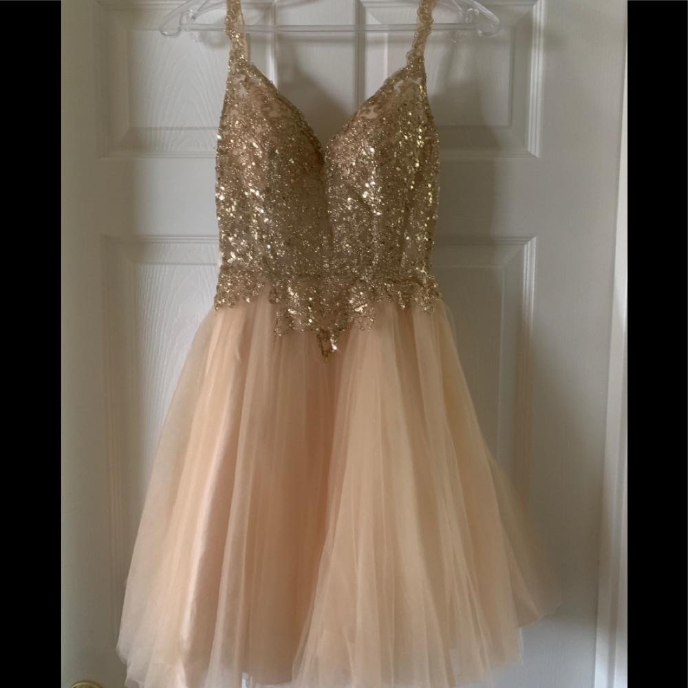 Champagne gold dress